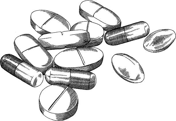 pile of pills - 膠囊 插圖 幅插畫檔、美工圖案、卡通及圖標