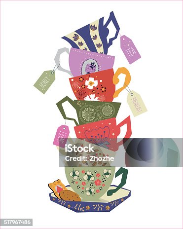 istock Pile of teacups. 517967486