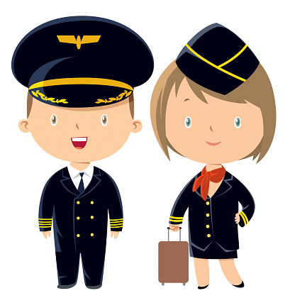 Pilot and stewardess