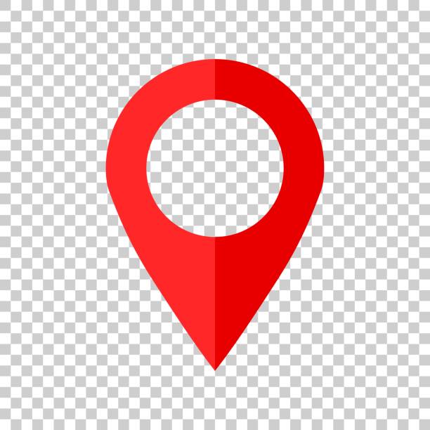 Pin map icon in flat style. Gps navigation vector illustration on isolated background. Target destination business concept. Pin map icon in flat style. Gps navigation vector illustration on isolated background. Target destination business concept. pointing stock illustrations