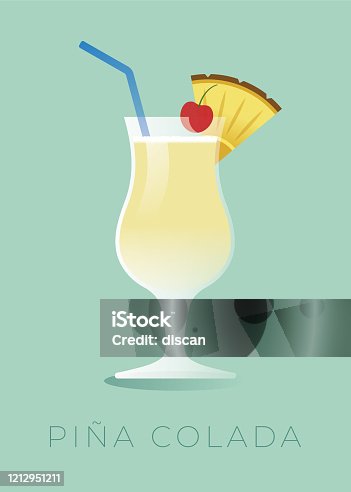 istock Pina Colada cocktail with a piece of pineapple and a cherry. 1212951211