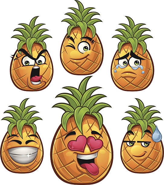 Royalty Free Pineapple Face Clip Art, Vector Images ...
