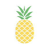 istock Pineapple colorful icon 1217848093
