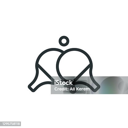 istock Ping Pong Line Icon 1295758118