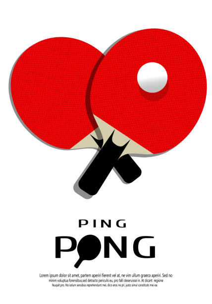 Ping pong Poster Template. Table and rackets for ping-pong. Vector illustration Ping pong Poster Template. Table and rackets for ping-pong. Vector illustration table tennis stock illustrations