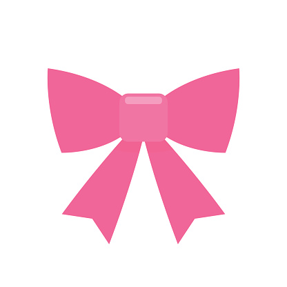 Pink bow vector