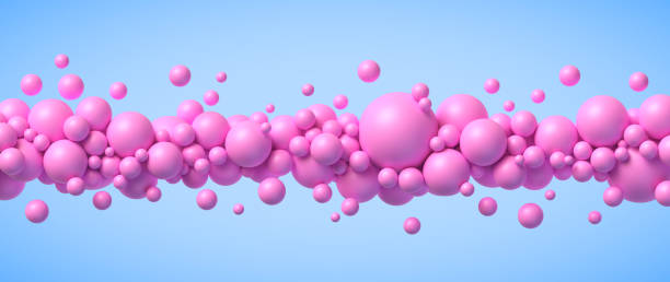 illustrazioni stock, clip art, cartoni animati e icone di tendenza di sfondo vettoriale delle bolle volanti rosa - sphere flying