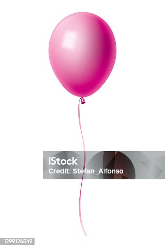 istock Pink party balloon 1299126549