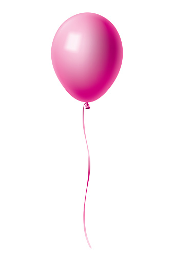 Vector illustration of a pink party balloon