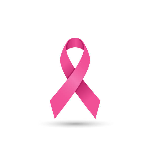 ピンクのリボン、乳がん認識記号 - ピンク色点のイラスト素材／クリップアート素材／マンガ素材／アイコン素材