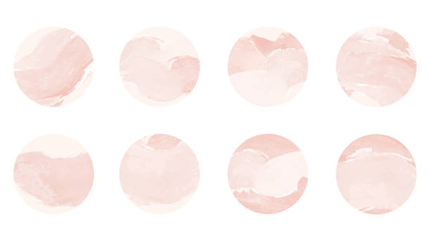 Pink story highlights cover icons. Set of abstract pastel watercolor circles design. Round highlight backgrounds for social media stories. Soft brush stroke. Pink story highlights cover icons. Set of abstract pastel watercolor circles design. Round highlight backgrounds for social media stories. Soft brush stroke. beauty drawings stock illustrations