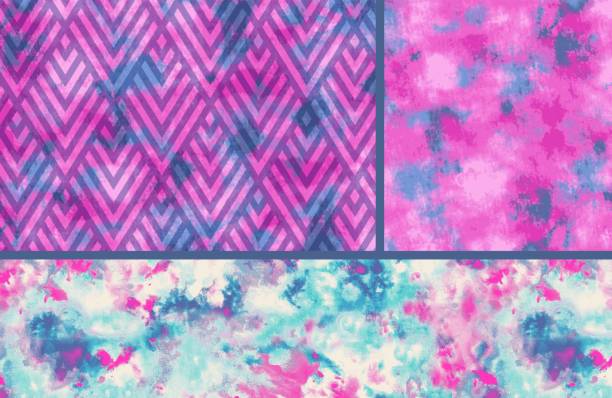 완벽 한 패턴의 핑크 넥타이 염료 파일 무료 기하학적 인쇄와 반복 - johnson & johnson stock illustrations