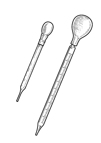 Pipette Illustration Drawing Engraving Ink Line Art Vector Pipette Illustration Drawing Engraving Ink Line Art Vector