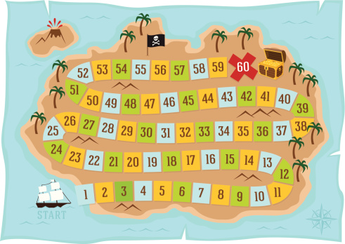 Pirate Island Board Games.  vector