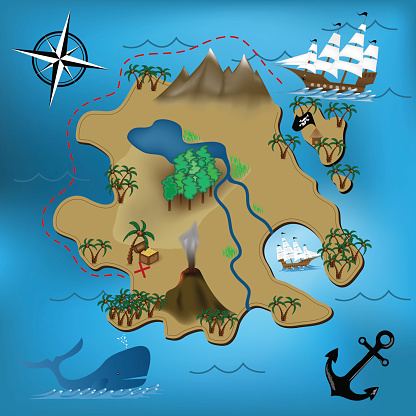 Pirate treasure map