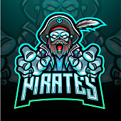 Pirates esport logo mascot design