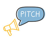 istock pitch word and megaphone icon 1304904547