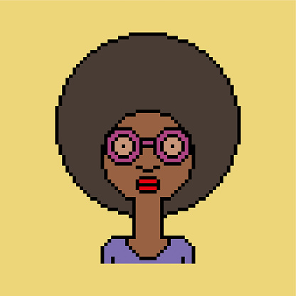 Pixel African girl