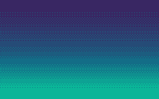 Pixel art gradient color. Dithering vector background.