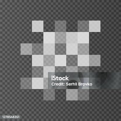 istock Pixel censored signs isolated on transparent background. Vector illustration. 1278548351