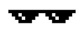 istock Pixel glasses isolated on white 1268537219