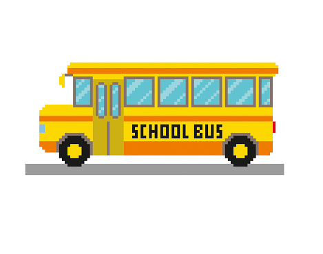 Pixel school bus