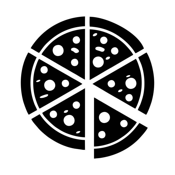 ilustrações de stock, clip art, desenhos animados e ícones de pizza cut into slices - pizza table