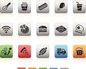 Square icon set for your web or printing projects. 