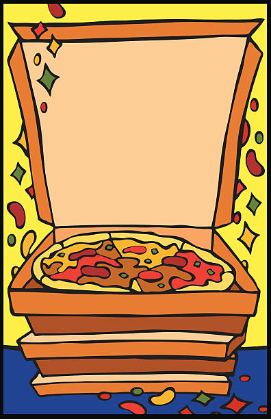 Pizza Party vector art illustration