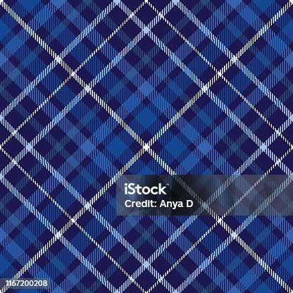 istock Plaid pattern in blue, navy and white. 1167200208
