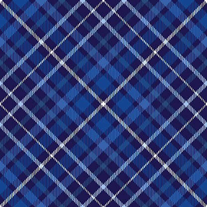 Plaid Pattern In Blue Navy And White Stock Illustration - Download ...