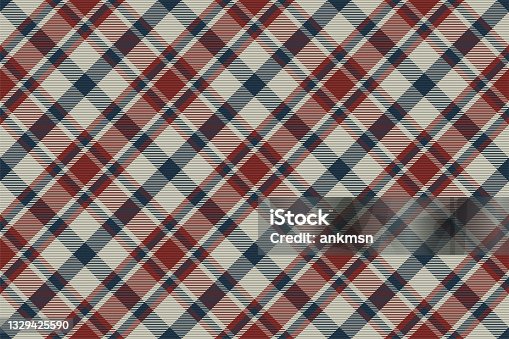 istock Plaid pattern seamless. Check fabric texture. Stripe square background. Vector textile design. 1329425590