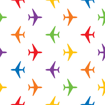 Plane Travel Seamless Pattern