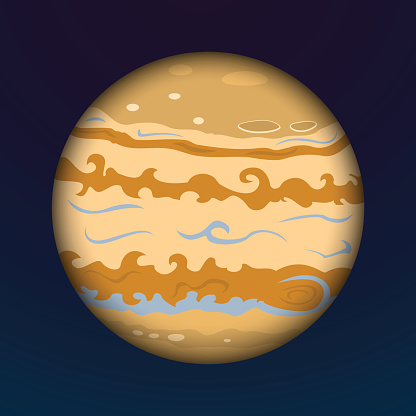 Planet Jupiter vector illustration