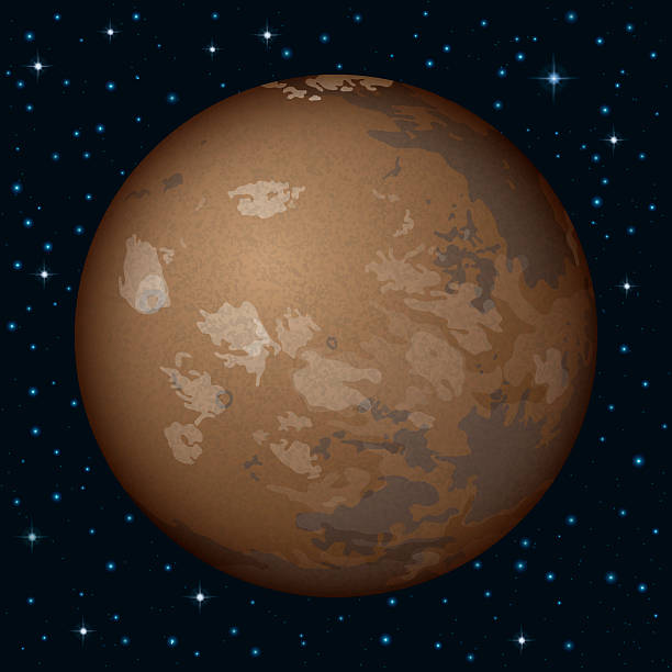 Space Background, Realistic Planet Mars and Stars. Elements of this...