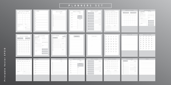 Planner sheet vector