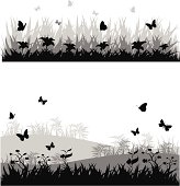 vector file of plants silhouette