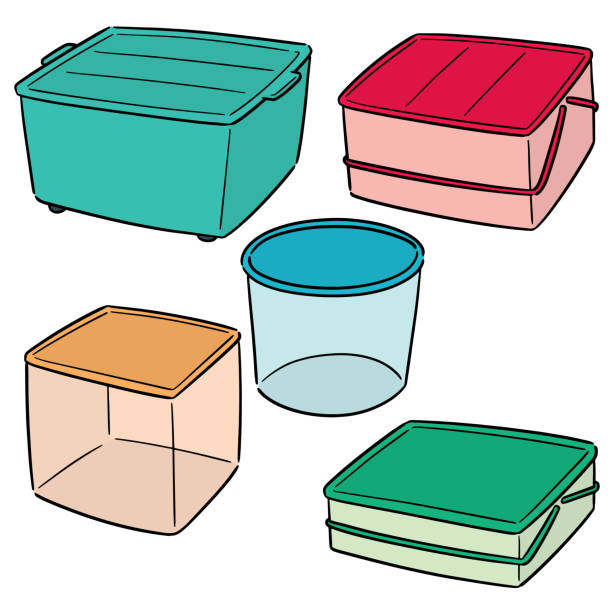 plastic container vector set of plastic container plastic container stock illustrations