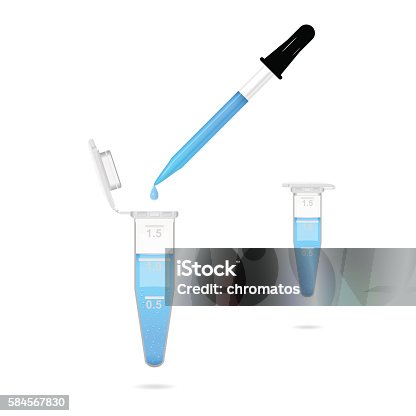 istock Plastic Eppendorf tubes and pipette 584567830