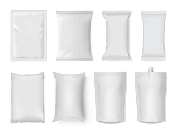 paket plastik untuk produk - paket kemasan ilustrasi stok