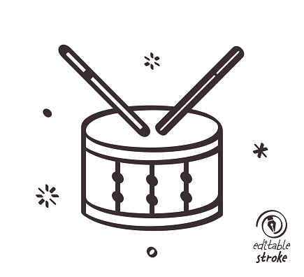 Playful Line Illustration for Beginning Drummer