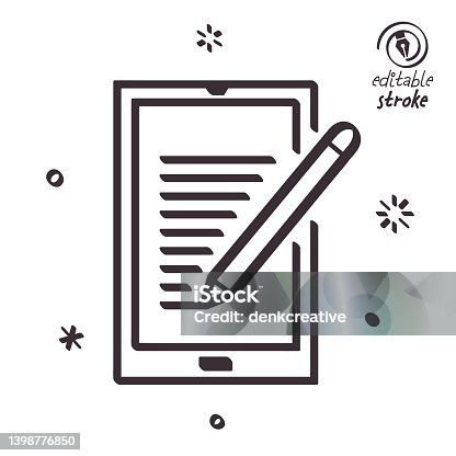 istock Playful Line Illustration for Computer Graphics Tablet 1398776850