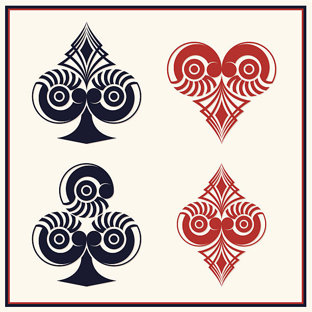 Playing Card Circle Style vector art illustration