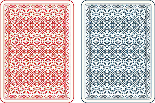 Playing cards back gamma Playing cards back two colors suit stock illustrations