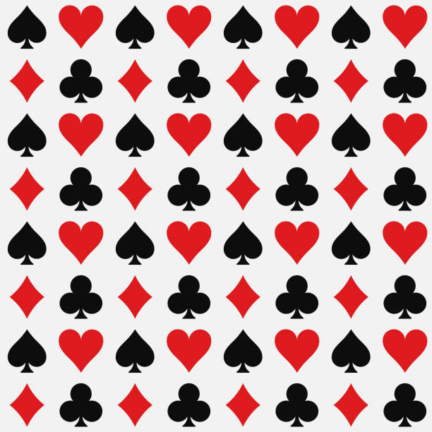Playing cards suits seamless pattern vector background vector art illustration