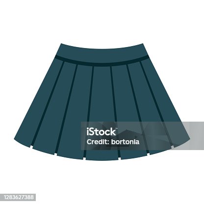 istock Pleated Skirt Icon on Transparent Background 1283627388