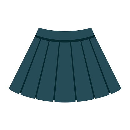 Pleated Skirt Icon on Transparent Background