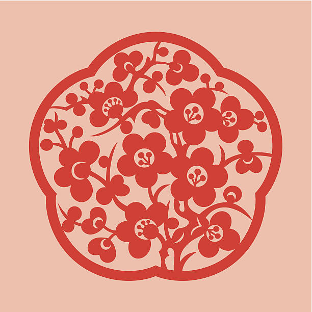 梅の花 - 桃の花点のイラスト素材／クリップアート素材／マンガ素材／アイコン素材