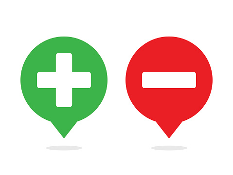 Plus and minus in bubble balloon icon vector