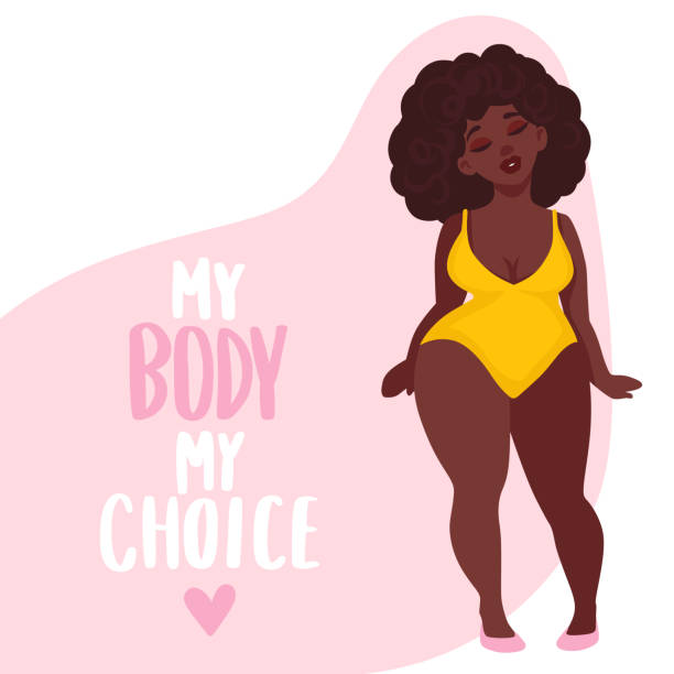 Fat Black Woman In Bikini Illustrations Royalty Free